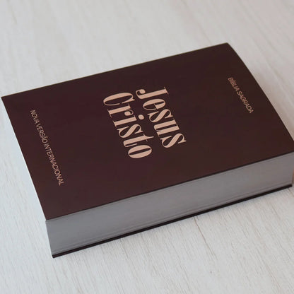 Bíblia Sagrada Jesus Cristo | NVI | Capa Brochura Marrom