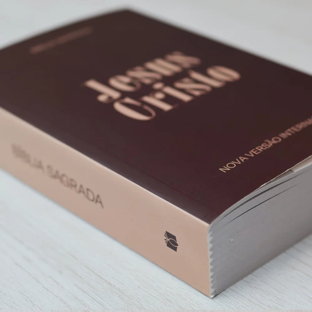 Bíblia Sagrada Jesus Cristo | NVI | Capa Brochura Marrom