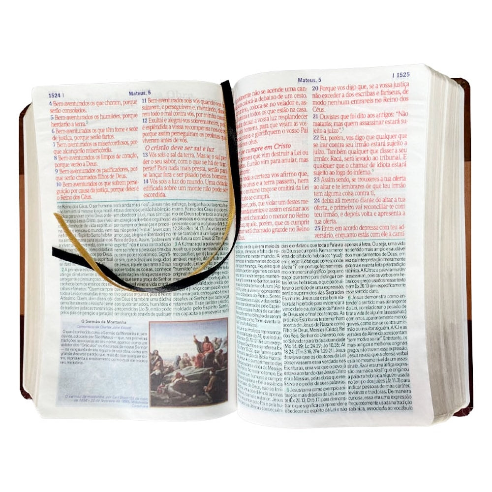 Bíblia de Estudo | King James Atualizada | Full Color | Capa PU | Preta