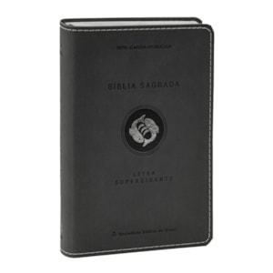 Biblia Sagrada | Letra Supergigante | NAA | Capa Luxo Cinza Peixe