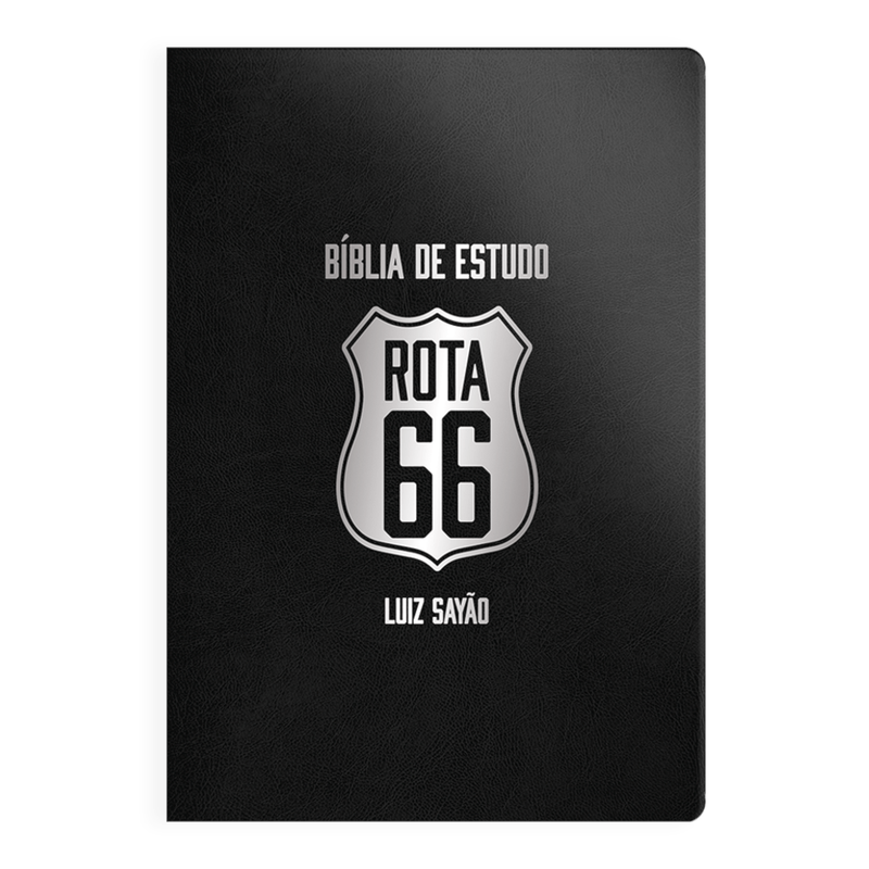 Bíblia de Estudo Rota 66 | NVI | Luiz Sayão | Capa Flexível Preta