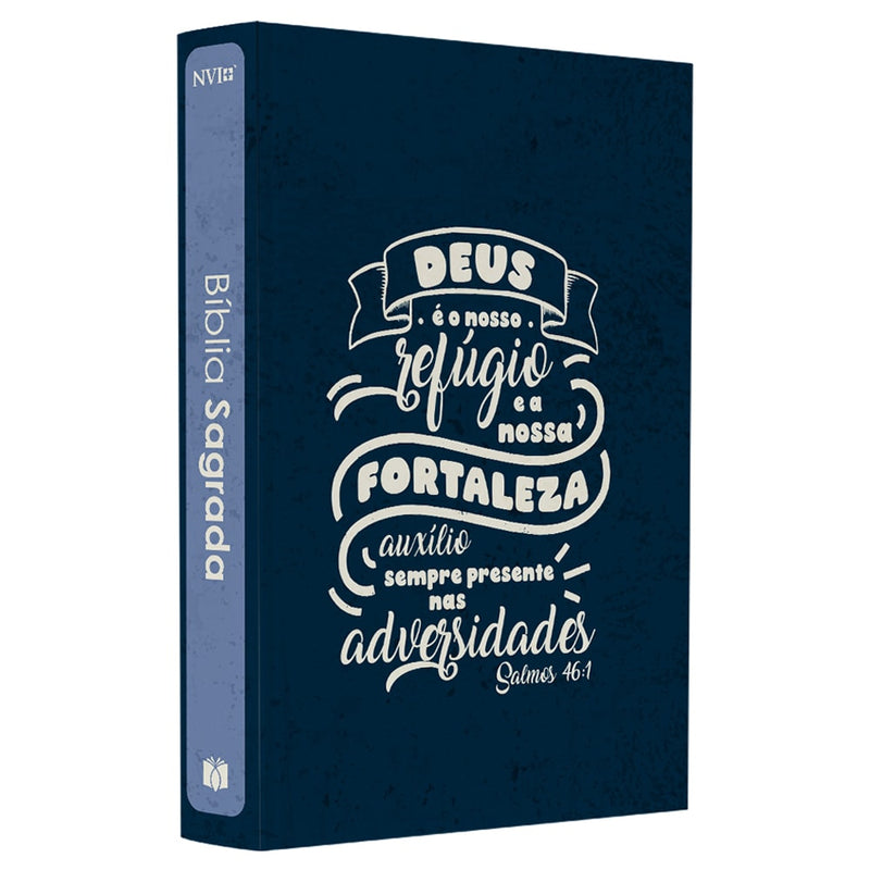 Bíblia Sagrada Lettering | NVI | Capa Brochura Azul