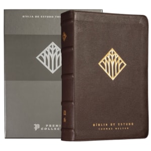 Biblia De Estudo Thomas Nelson  NVI  Letra Normal  Capa Luxo Marrom Couro Legitimo