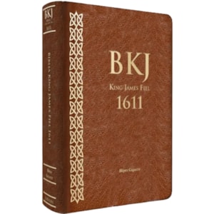 Biblia King James 1611 | Letra Hipergigante | Capa Luxo Marrom