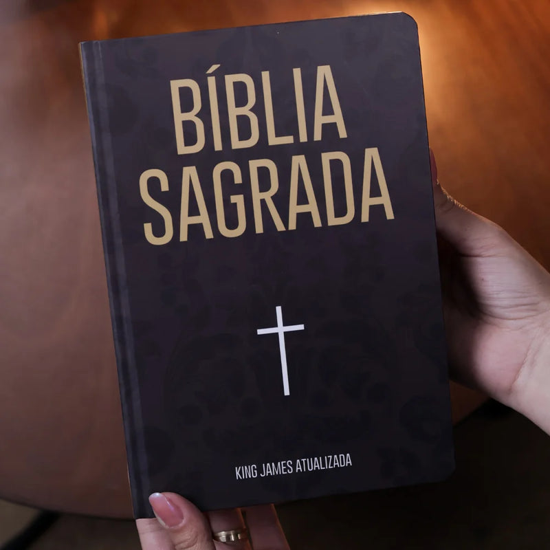 Bíblia Sagrada Arabesco e Cruz | KJA | Letra Maior| Capa Dura