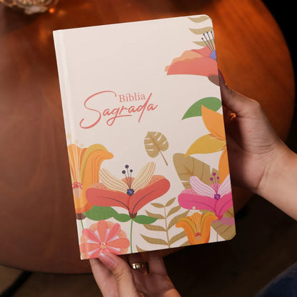 Bíblia Sagrada Flores | KJA  | Letra Maior | Capa Dura