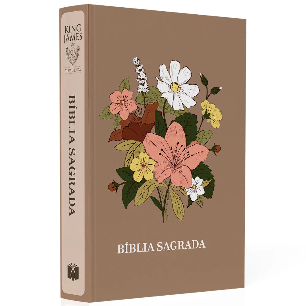 Bíblia Sagrada Flores Variadas | KJA | Letra Maior | Capa Dura