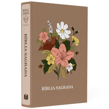 Bíblia Sagrada Flores Variadas | KJA | Letra Maior | Capa Dura