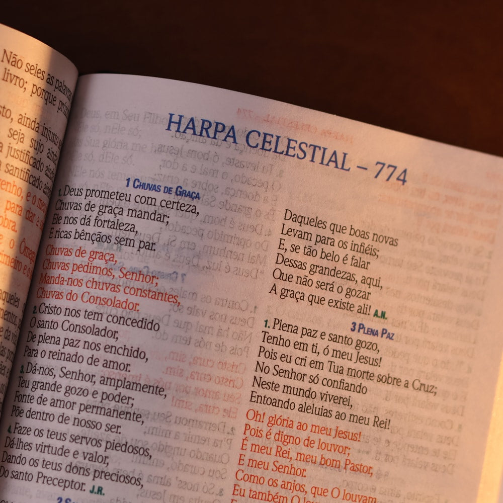 Bíblia Sagrada | ARC | Letra Hipergigante | Capa Luxo Azul | Harpa Celestial 774