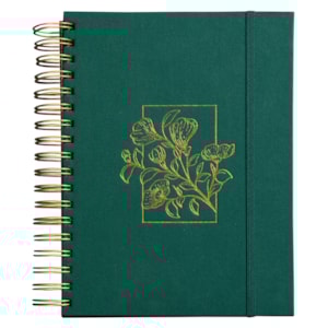 Planner Meu Plano Perfeito  Capa Dura Com Tecido Verde