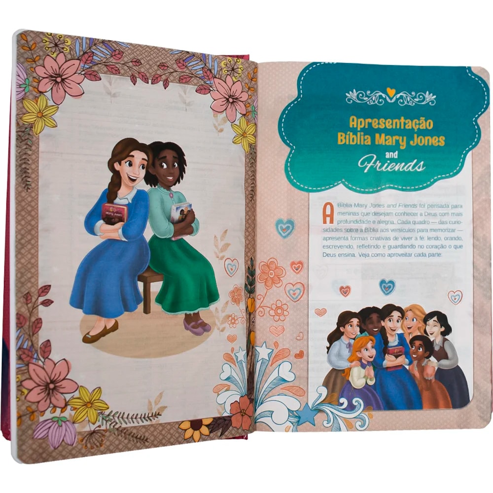 Bíblia Sagrada Mary Jones And Friends | NTLH | Capa Dura Ilustrada Branca
