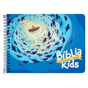 Biblia Ilustrada Anote Kids  NVT  Capa Dura Peixinhos