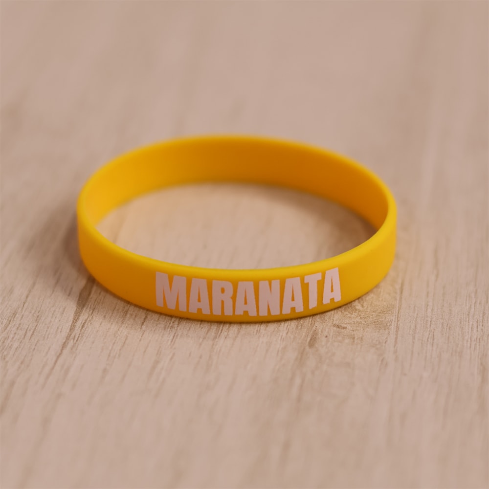 Pulseira de Silicone Amarela | Maranata