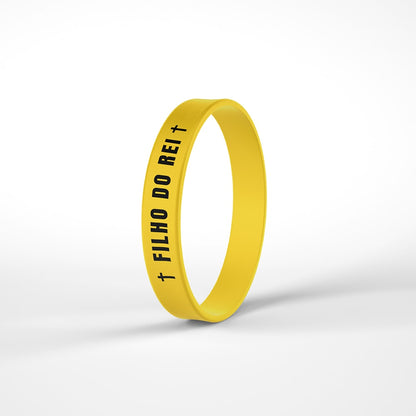 Pulseira de Silicone Amarela | Filho do Rei