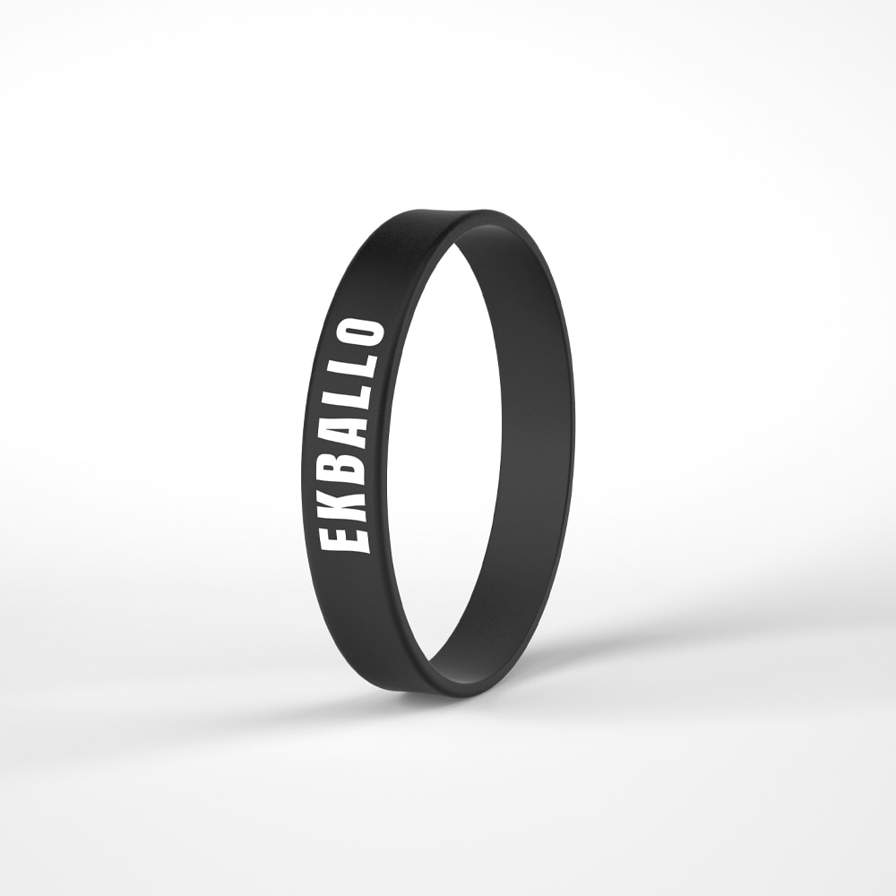 Pulseira de Silicone Preta | Ekballo