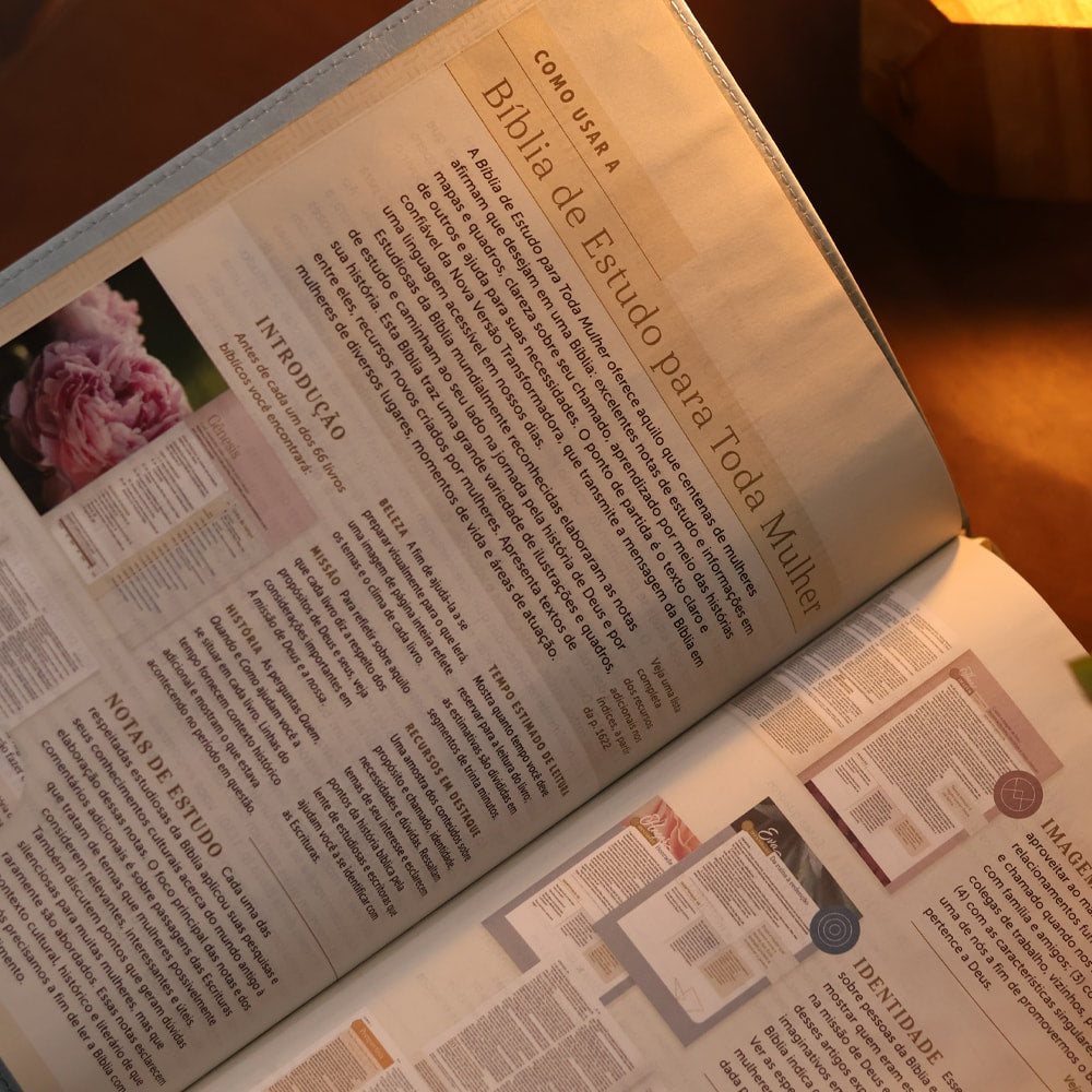 Biblia de Estudo Para Toda Mulher  NVT  Capa Azul