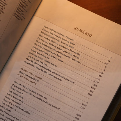 Biblia de Estudo Para Toda Mulher  NVT  Capa Azul