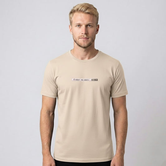 Camiseta Bege | O Amor Me Amou