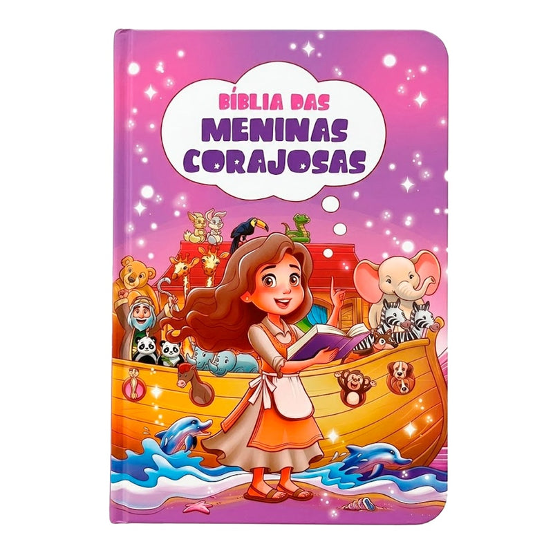 Bíblia das Meninas Corajosas | NVA | Full Color | C/ Harpa | Lilás