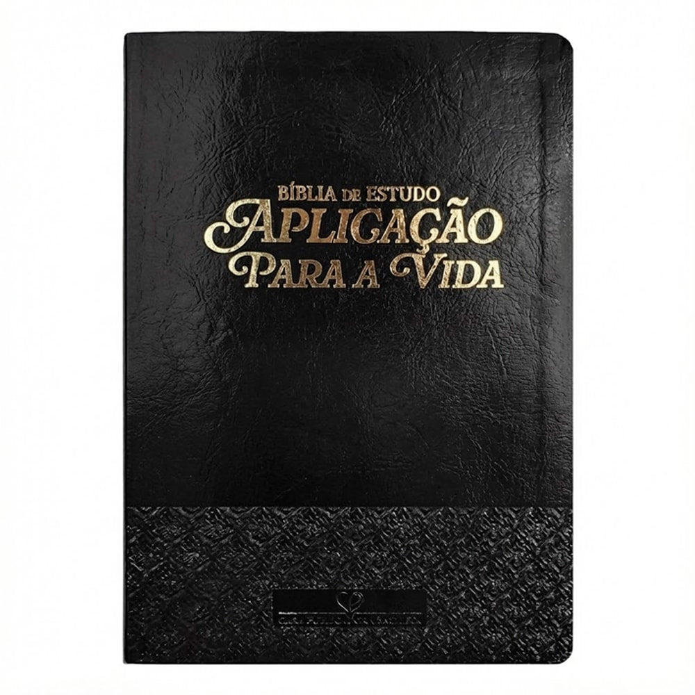 Bíblia de Estudo Aplicação Para Vida | ARC | Full Color | Capa PU Luxo Preta