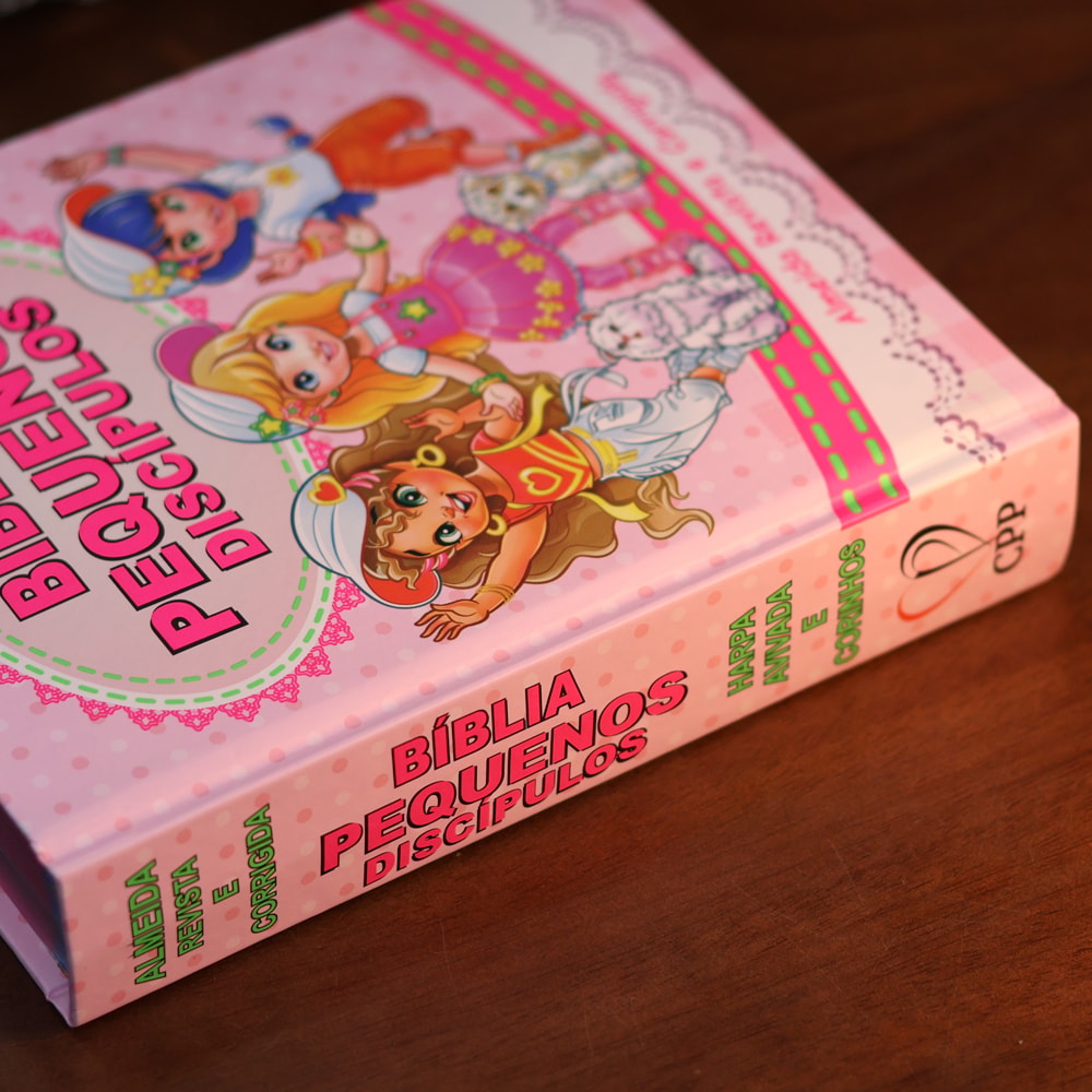 Bíblia Pequenos Discípulos | ARC | Letra Normal | Capa Dura Rosa | Edição Ampliada