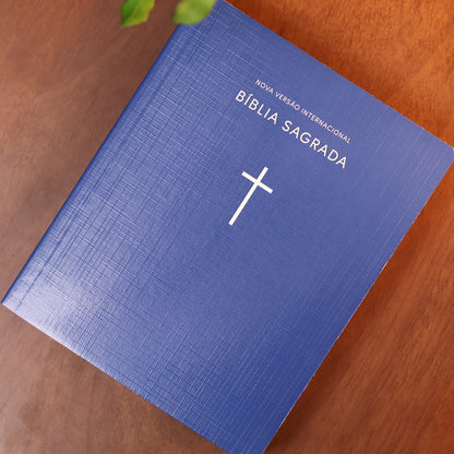 Bíblia Sagrada | NVI | Capa Brochura Cruz Azul