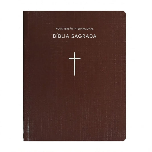 Bíblia Sagrada | NVI | Capa Brochura Cruz Marrom