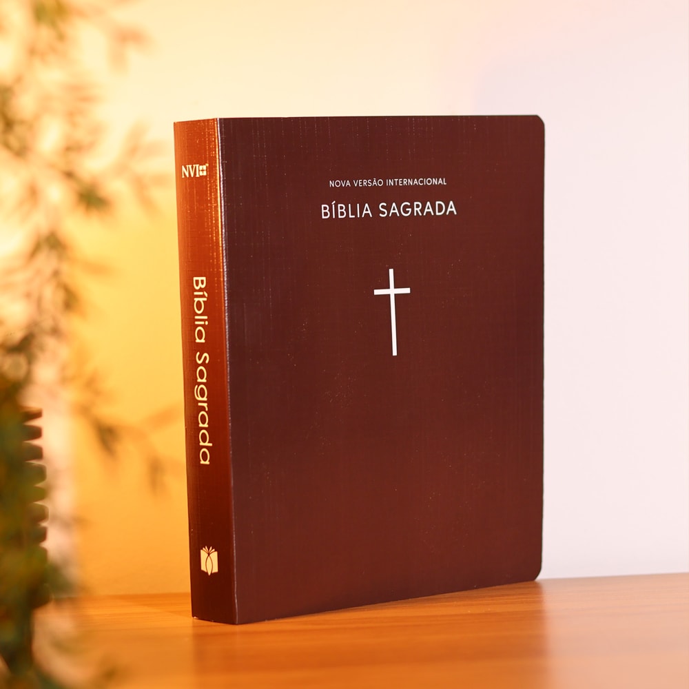 Bíblia Sagrada | NVI | Capa Brochura Cruz Marrom