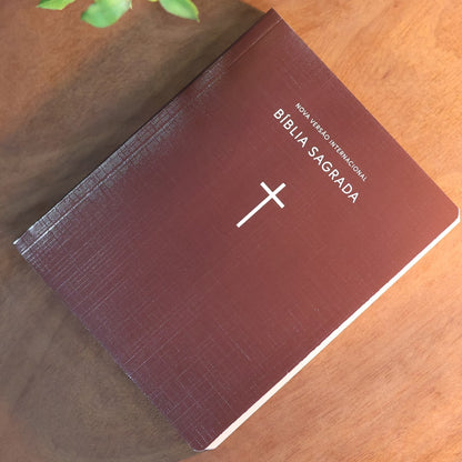 Bíblia Sagrada | NVI | Capa Brochura Cruz Marrom