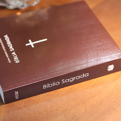 Bíblia Sagrada | NVI | Capa Brochura Cruz Marrom