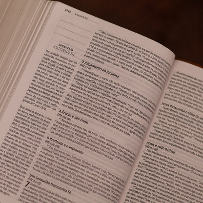 Jesus Bible | NVI | Espaço Para Anotações | Leitura Perfeita | Couro-Soft Marrom