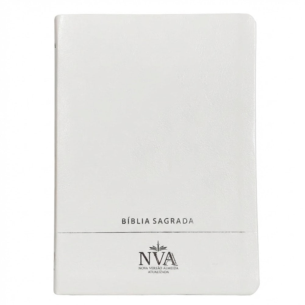 Bíblia Slim | Letra Normal | NVA | Capa Premium Luxo Minimalista Branca
