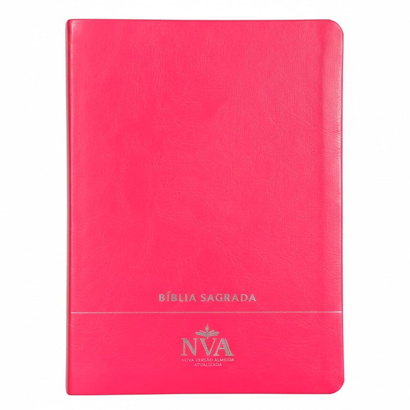 Bíblia Slim | Letra Normal | NVA | Capa Premium Luxo Minimalista Pink