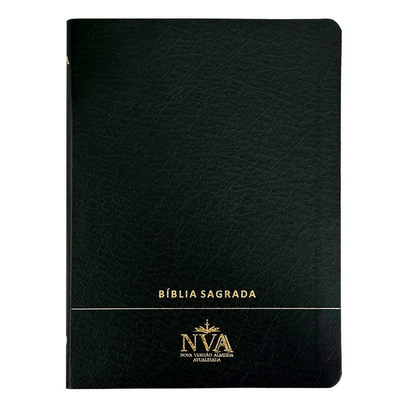 Bíblia Slim | Letra Normal | NVA | Capa Premium Luxo Minimalista Preta