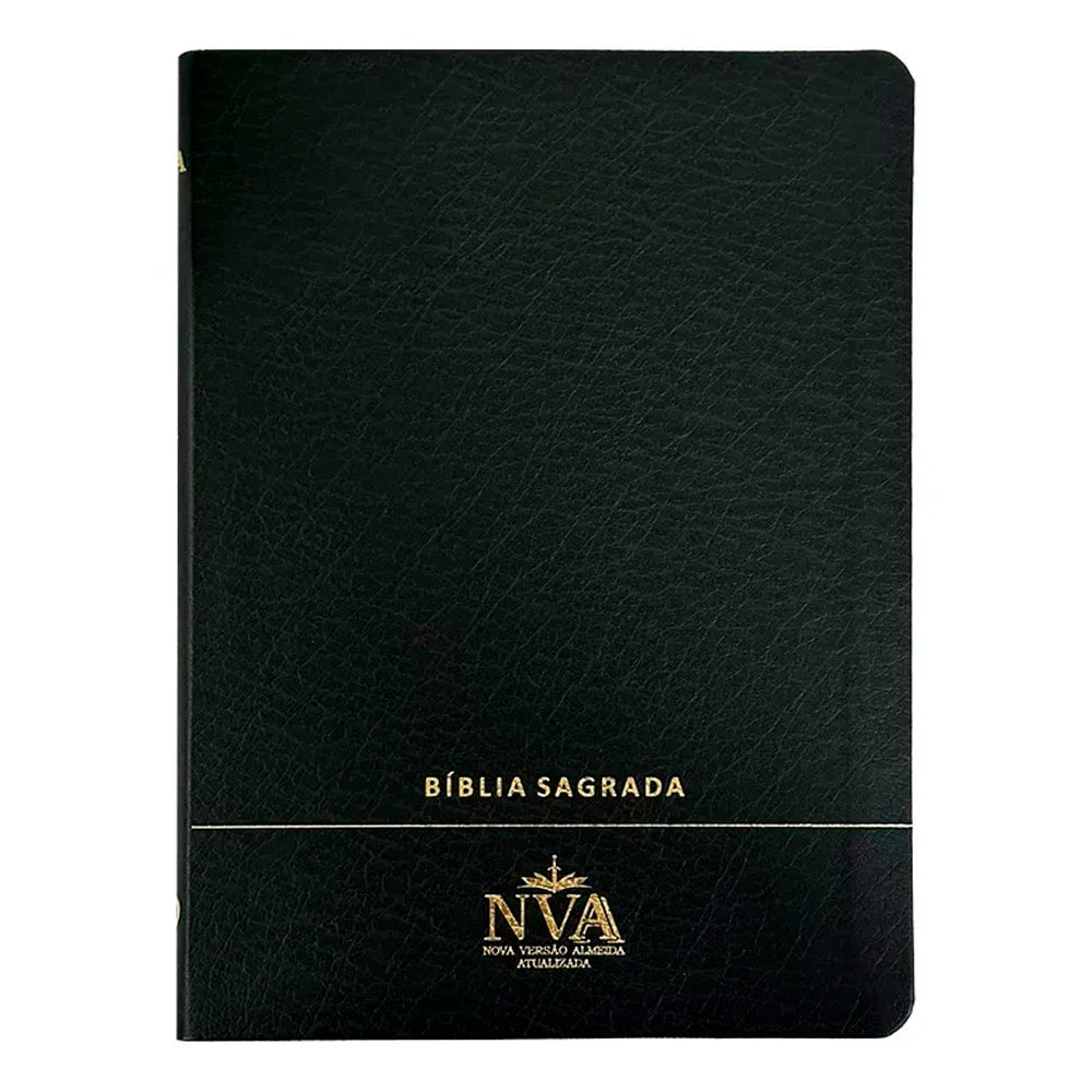 Bíblia Slim | Letra Normal | NVA | Capa Premium Luxo Minimalista Preta