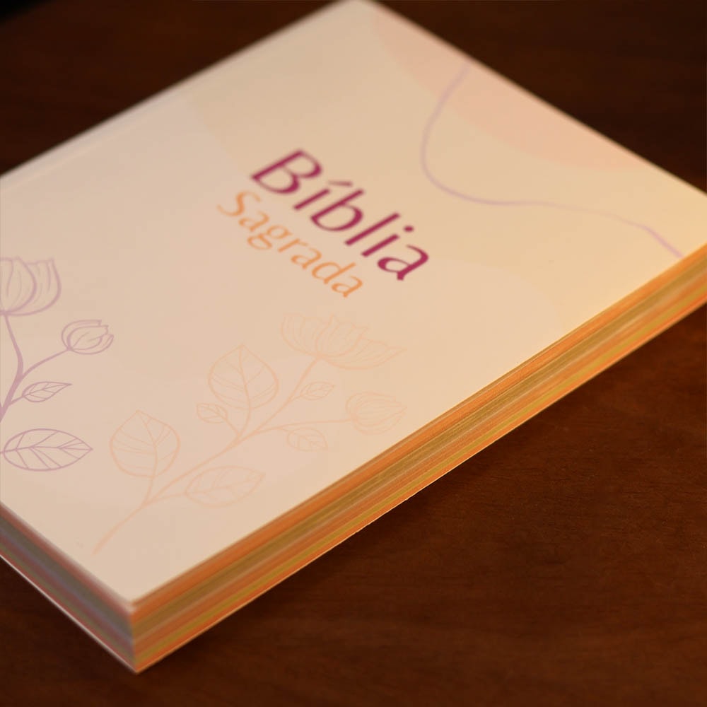 Bíblia Sagrada Flores | NVA | Capa Brochura