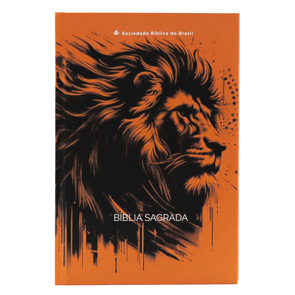 Bíblia Sagrada Leão | NAA | Capa Dura Laranja
