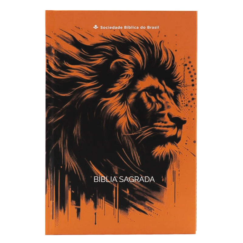 Bíblia Sagrada Leão | NAA | Capa Dura Laranja