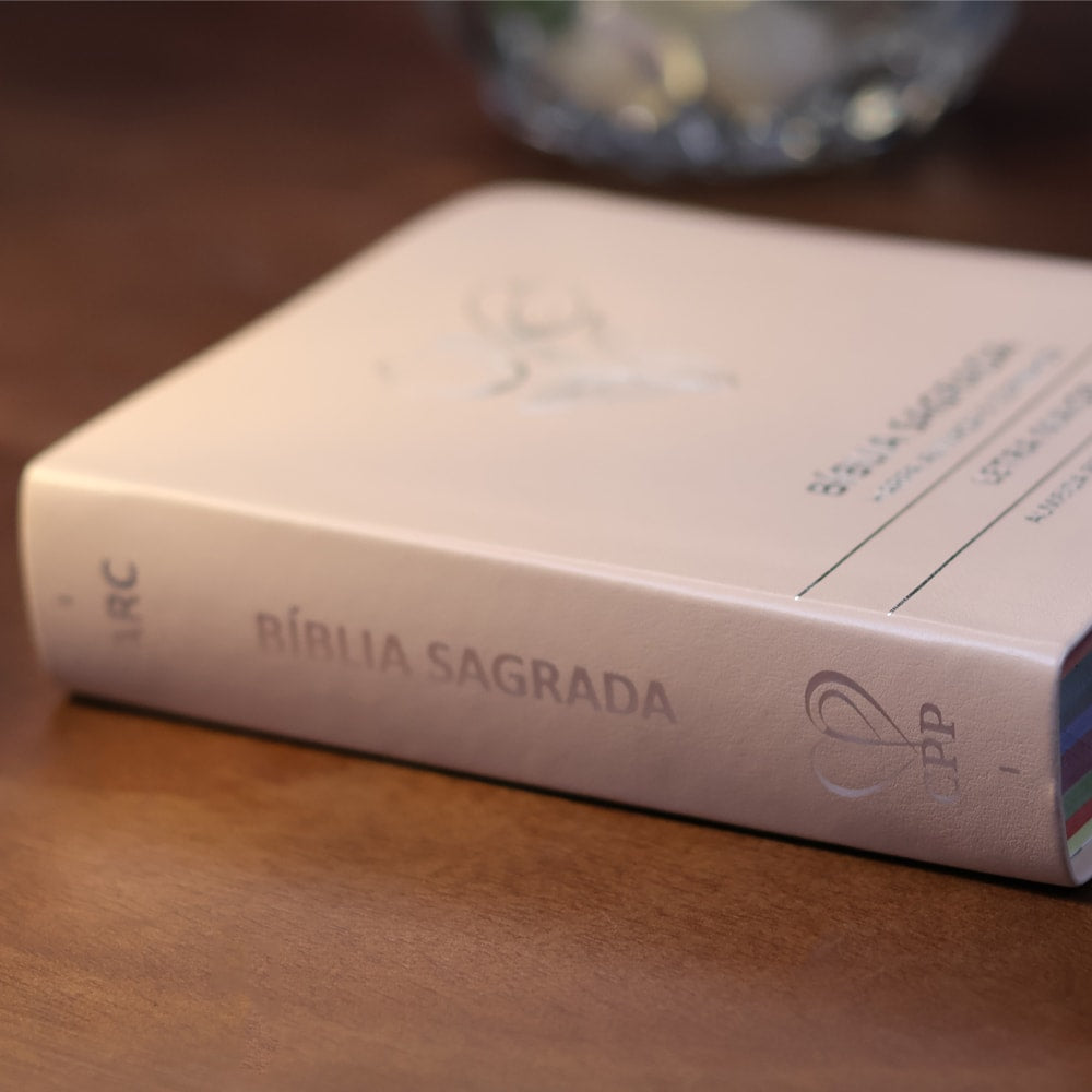 Bíblia Sagrada Tulipa Rosê Média | ARC | Letra Maior | Harpa Avivada e Corinhos | Capa Premium Luxo