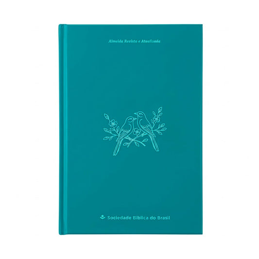 Bíblia Sagrada Pássaros | ARA | Capa Dura Azul Claro