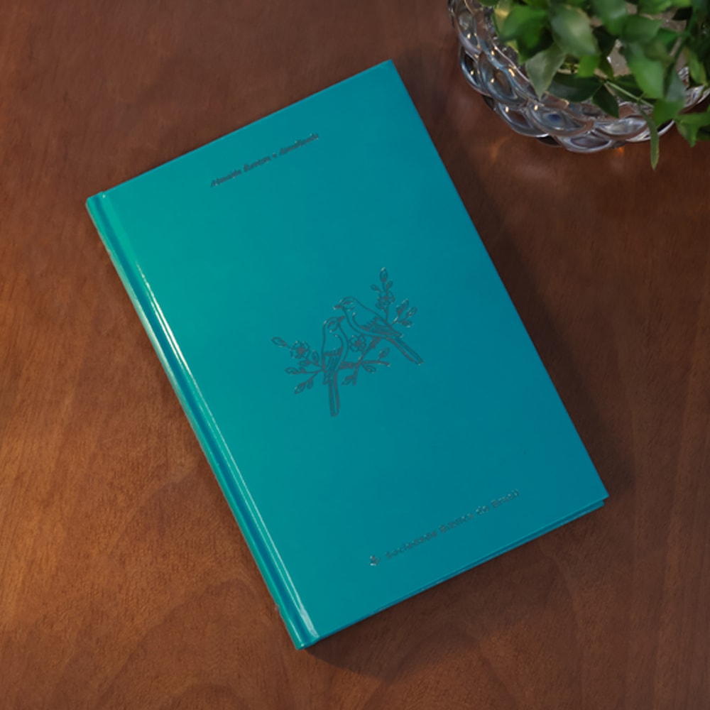Bíblia Sagrada Pássaros | ARA | Capa Dura Azul Claro