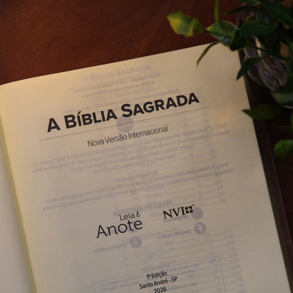 Bíblia Sagrada Leia e Anote Pássaros | NVI | Letra Grande | Capa Luxo Caramelo