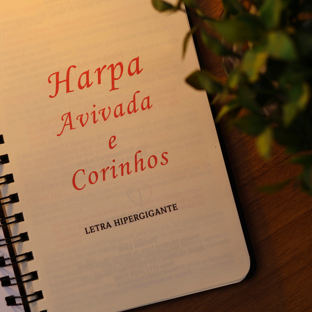 Harpa Avivada e Corinhos Flores Rosa | Letra Hipergigante | Capa Dura