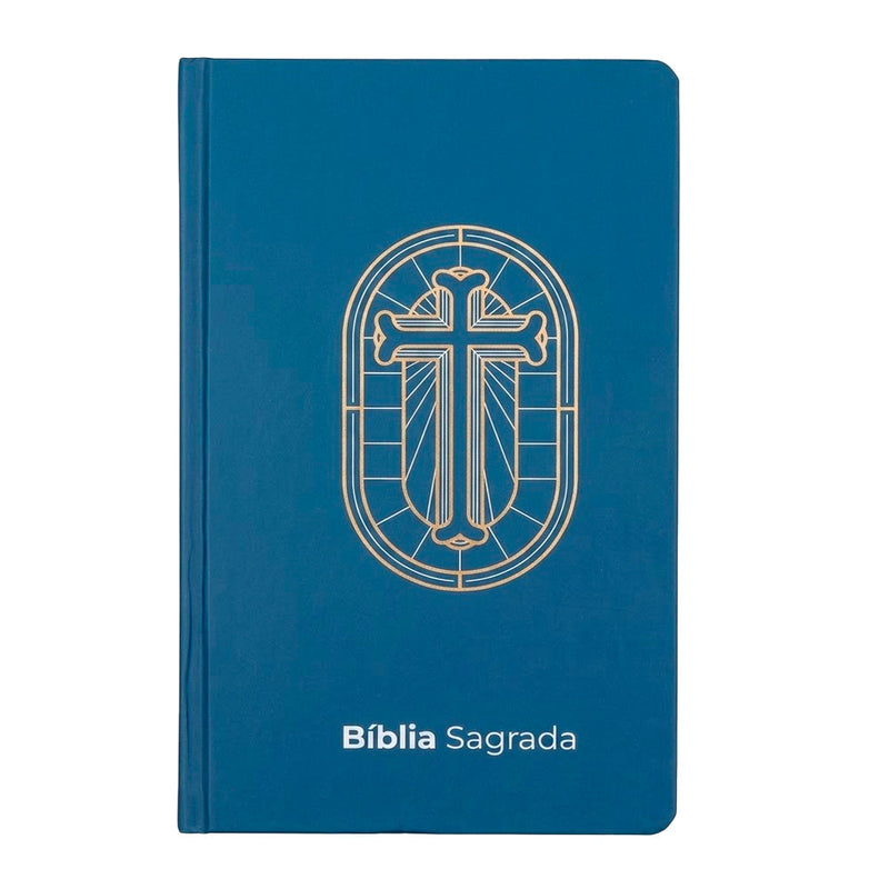 Bíblia Sagrada Vitral Azul | NVI | Letra Grande | Capa Dura