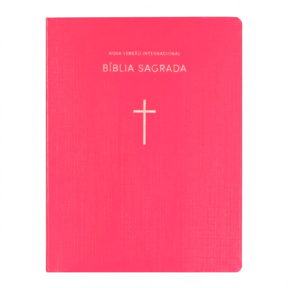 Bíblia Sagrada | NVI | Capa Brochura Cruz Rosa