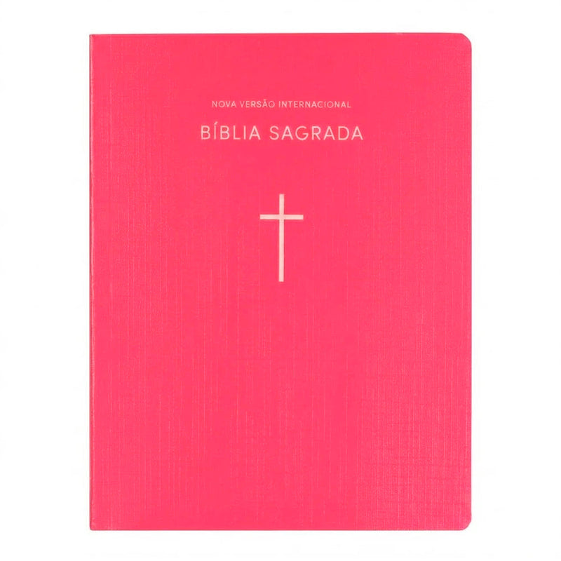 Bíblia Sagrada | NVI | Capa Brochura Cruz Rosa