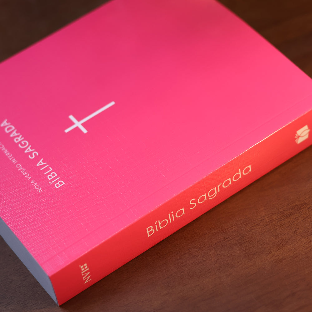 Bíblia Sagrada | NVI | Capa Brochura Cruz Rosa