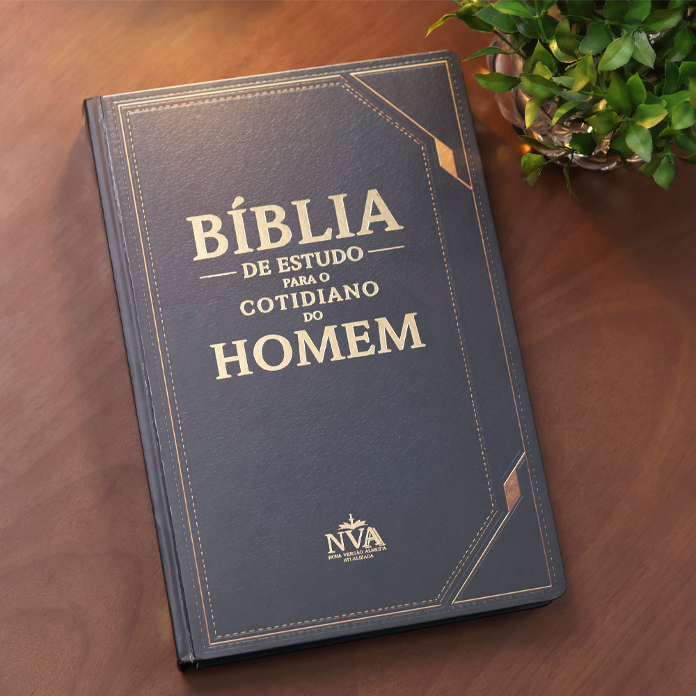Bíblia de Estudo Para o Cotidiano do Homem | NVA | Full Collor | Capa Dura Preta