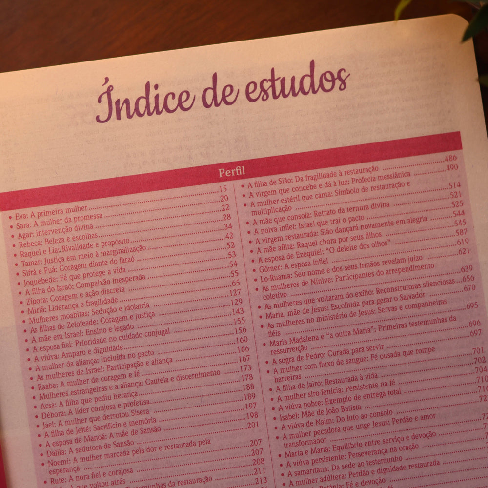 Bíblia de Estudo Para o Cotidiano da Mulher | NVA | Full Collor | Capa Dura Lilás Floral