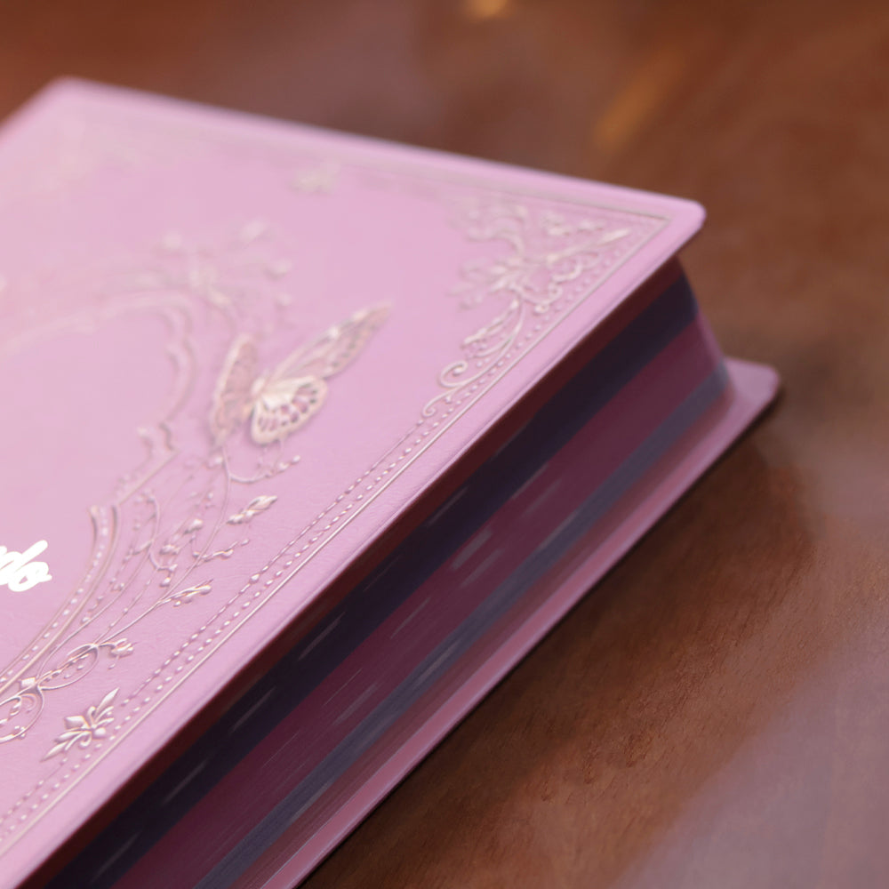 Bíblia de Estudo Para o Cotidiano da Mulher | NVA | Full Collor | Capa Dura Rosa Com Folhas
